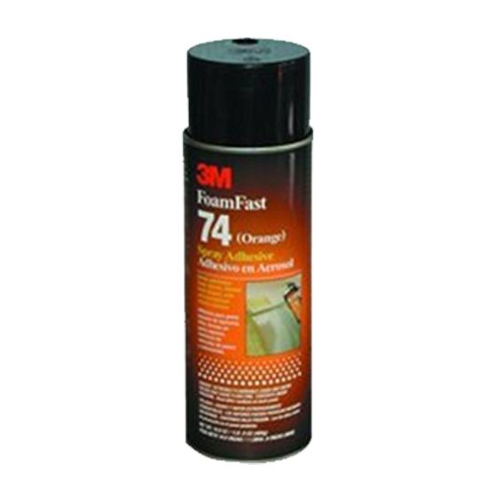 1 QT 3M ORANGE #74 SPRAY ADHESIVE FOAM FAST 743MEACH
