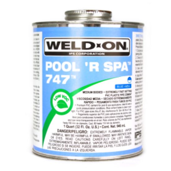 1 QT 747 POOL R SPA BLUE DRIES CLEAR PVC CEMENET MEDIUM BODY 10852