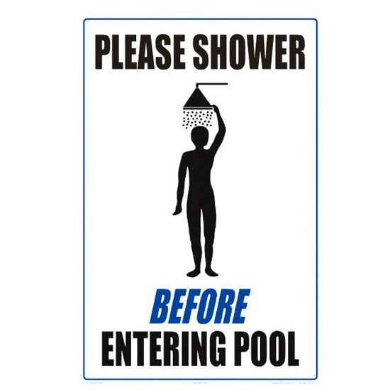 PLEASE SHOWER SIGN 7503WS1218E