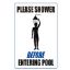PLEASE SHOWER SIGN 7503WS1218E