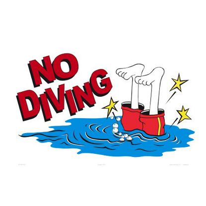 NO DIVING SIGN 8701WS1812E