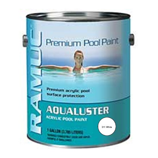 1 GAL AQUALUSTER WHITE ACRYLIC POOL COATING RAMUC PAINT 9206301101