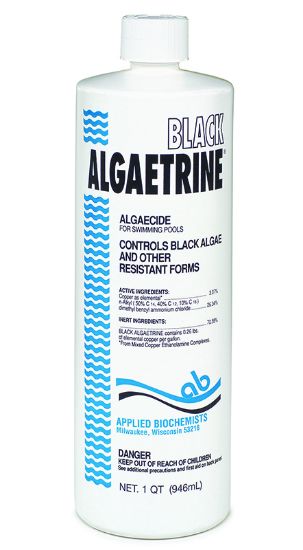 1 QT BLACK ALGAETRINE COPPER/QUAT EACH ALGAECIDE APPLIED BIO 406303A