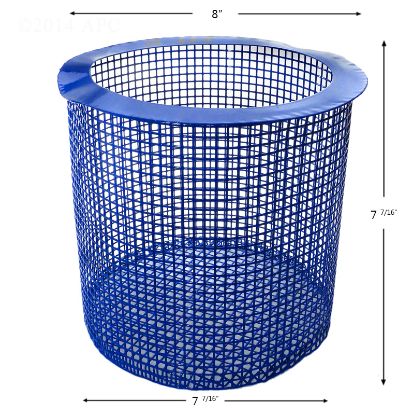 SKIMMER BASKET MARLOW 3589000 POWDER COATED BTM: 7 7/16IN  B-128