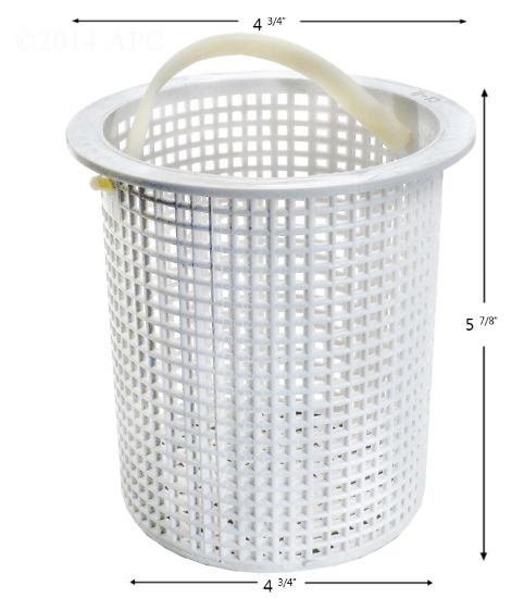 SKIMMER BASKET ALADDIN NO NICHE PLASTIC BTM: 4 3/4IN TOP: 5  B-13