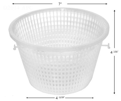 SKIMMER BASKET SYLVAN 59200107 PLASTIC BTM: 4 11/16IN TOP:  B-133