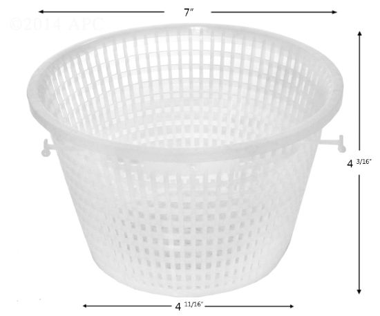 SKIMMER BASKET SYLVAN 59200107 PLASTIC BTM: 4 11/16IN TOP:  B-133