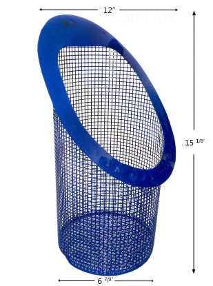 PUMP BASKET POWDER COATED BTM: 6 7/8IN TOP: 12IN HT: 15 1/ B-158