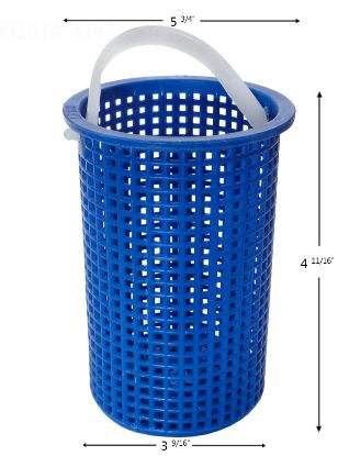 PUMP BASKET SWIMQUIP LONG 162007 POWDER COATED BTM: 3 5/8IN  B-188