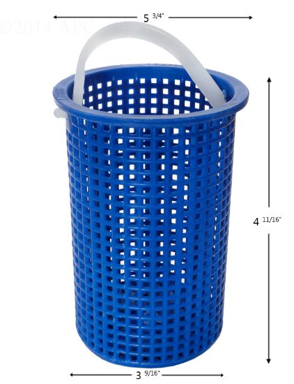 PUMP BASKET SWIMQUIP LONG 162007 POWDER COATED BTM: 3 5/8IN  B-188