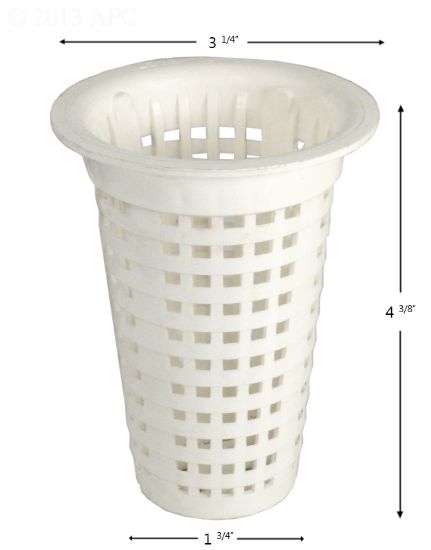 SKIMMER BASKET LOMART 4010 MODEL 95006 PLASTIC BTM: 1 3/4  B-197