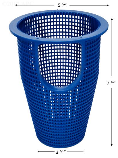 WHISPERFLO STRAINER BASKET BTM: 3 5/16IN TOP: 5 3/4IN HT: 7  B-199