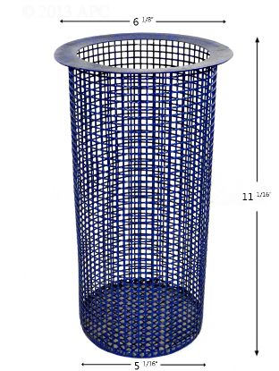 PUMP BASKET SWIMQUIP 13400 POWDER COATED BTM: 5 1/16IN TOP:  B-20