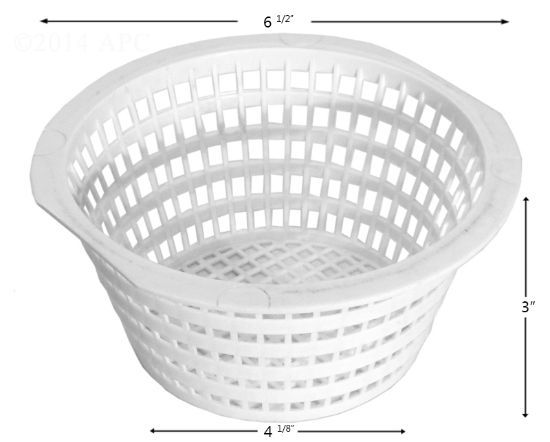 SKIMMER BASKET AQUA LEADER ALS003 PLASTIC BTM: 4 1/8IN TOP:  B-209