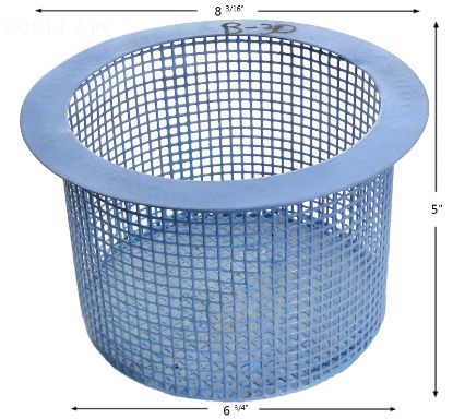 SKIMMER BASKET NORCAL EAGLE POWDER COATED BTM: 6 3/4IN TOP:  B-30