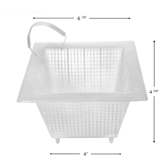 SKIMMER BASKET ANTHONY POOL 7 X 7 PLASTIC BTM: 4IN TOP: 6 7/ B-39