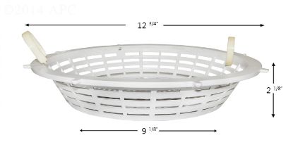 SKIMMER BASKET LANDON PLASTIC BTM: 9 1/8IN TOP: 12 3/4IN HT B-40