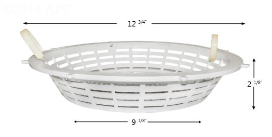 SKIMMER BASKET LANDON PLASTIC BTM: 9 1/8IN TOP: 12 3/4IN HT B-40