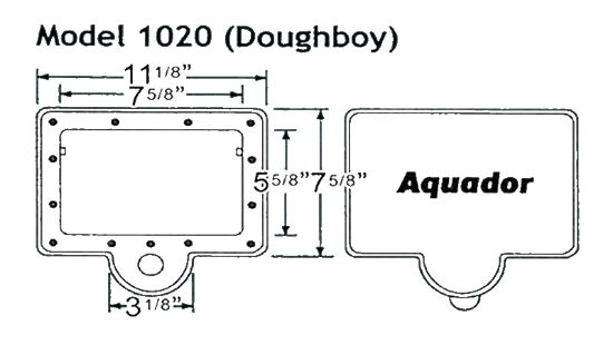 WINTER SKIMMER PLATE FOR 1020 AQUADOR KIT DOUGHBOY ABOVE  1020