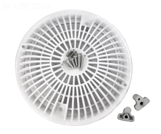 8IN ROUND RETROFIT MO FLOW SUCTION COVER W/ SCREWS - WHITE ( R8MF101