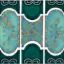 BUENOS BOTANICAL TEAL GREEN 20 SHEETS 21.4 SF/ CTN GLAZED  BUE37