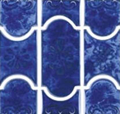 BUENOS BOTANICAL LAKE BLUE 21.4 SF/ CTN GLAZED MASTERTILE BUE44