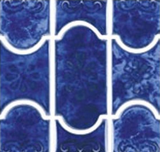 BUENOS BOTANICAL LAKE BLUE 21.4 SF/ CTN GLAZED MASTERTILE BUE44