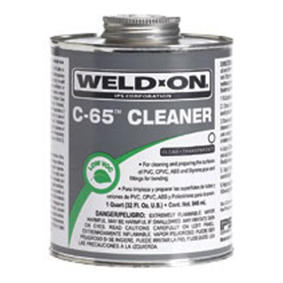 1 QT CLEAR PVC CLEANER CPVC ABS STYRENE CASE OF 12 IPS # C65QCS