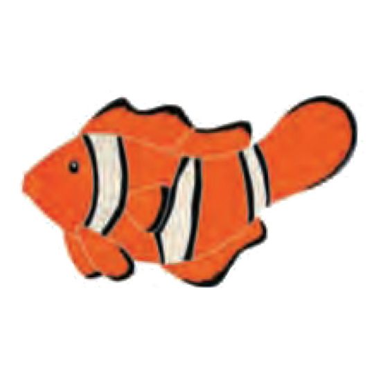 CLOWN FISH LEFT 5IN X 8IN TILE ARTISTRY IN MOSAICS CFLORALS