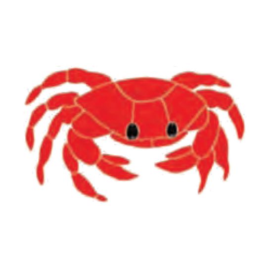 CRAB RED 6IN X 11IN TILE ARTISTRY IN MOSAICS CFRREDOS