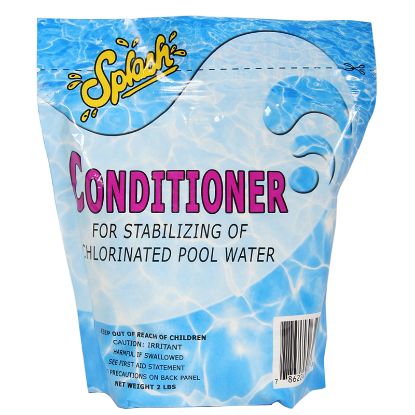 2 LB CHLORINE CONDITIONER POUCH 12/CS SPLASH CYA STABILIZER CYA2
