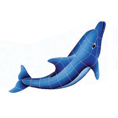 DOLPHIN RIGHT 20IN X 40IN TILE ARTISTRY IN MOSAICS DOLBLURM