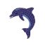 DOLPHIN BLUE UP SML 21IN X 18IN TILE ARTISTRY IN MOSAICS DOLBLUUS