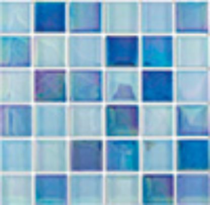 AIM SKY BLUE 1IN X 1IN GLASS TILE 11 SF/ CTN MASTER GLASS  GC82323B8
