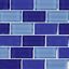AIM COBALT BLUE BLEND 1IN X 2IN GLASS TILE 11 SHEETS 11 SF/  GC82348B2