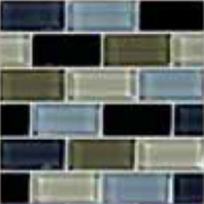 AIM CHARCOAL GRAY TAUPE 1IN X 2IN GLASS TILE 11 SHEETS 11 SF GC82348K1