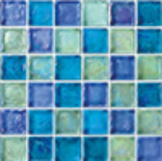 AIM LIGHT BLUE 1IN X 1IN GLASS TILE 11 SHEETS 11 SF/ CTN  GP82323B4