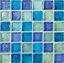AIM LIGHT BLUE 1IN X 1IN GLASS TILE 11 SHEETS 11 SF/ CTN  GP82323B4