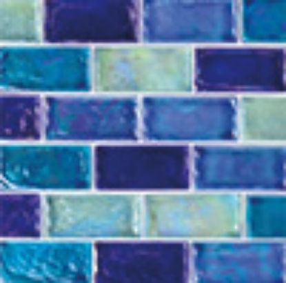 AIM DARK BLUE BRICK 1IN X 2IN GLASS TILE 11 PCS 11 SF/ CTN  GP82348B3