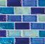 AIM DARK BLUE BRICK 1IN X 2IN GLASS TILE 11 PCS 11 SF/ CTN  GP82348B3