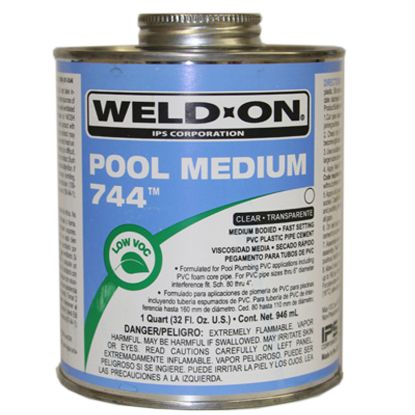 1 QT 744 POOL MEDIUM CLEAR CEMENT CASE OF 12 IPS # 13555
