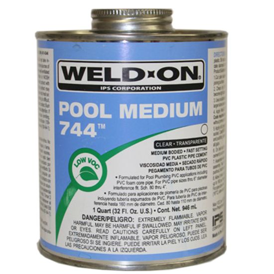 1 QT 744 POOL MEDIUM CLEAR CEMENT CASE OF 12 IPS # 13555
