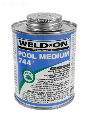 1 PT 744 POOL MEDIUM CLEAR CEMENT CASE OF 12 IPS #13556  13556