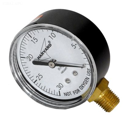 VACUUM GAUGE .25IN MPT LOWER 2.5IN FACE 30 HG IPVG3025-4L