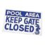 POOL AREA  KEEP GATE CLOSED 12IN x 18IN 90-105