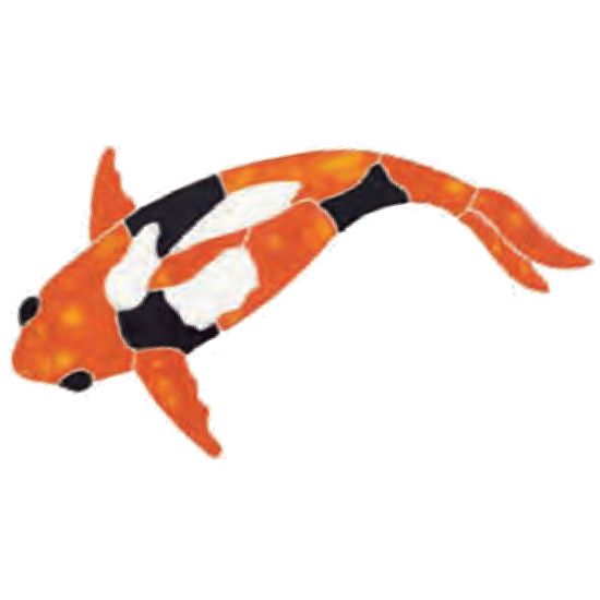 KOI FISH ORANGE 6IN X 11IN TILE ARTISTRY IN MOSAICS KFIORALS