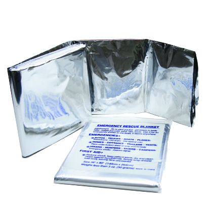 SMALL FOIL EMERGENCY BLANKET 56INX80IN 10-601