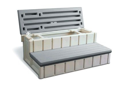 36IN STORAGE STEP GRAY LEISURE ACCENTS LASS36-SC-G