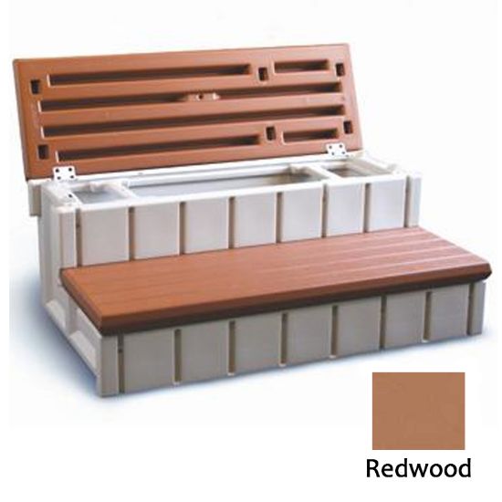 36IN STORAGE STEP REDWOOD LEISURE ACCENTS LASS36-SC-R