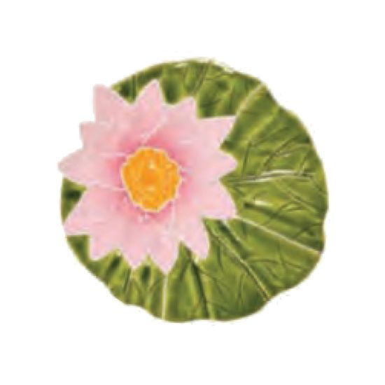 LILYPAD W/ FLOWER 6IN X 6IN TILE ARTISTRY IN MOSAICS LFLMCOS